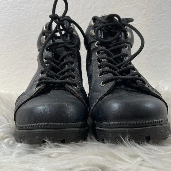 HARLEY DAVIDSON WOMEN'S TYLER MOTORCYCLE BOOTS ROUND TOE LEATHER - Picture 3 of 16